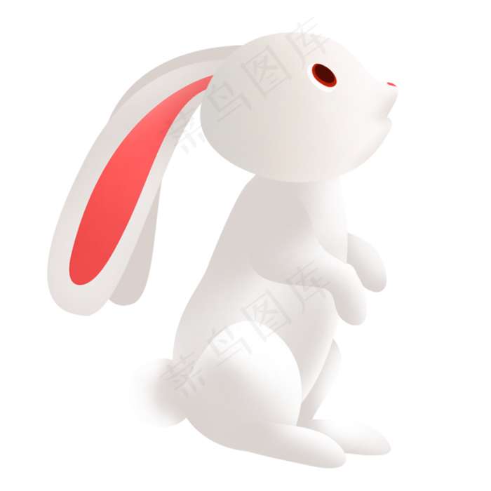 白色的兔子免抠图