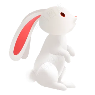 白色的兔子免抠图