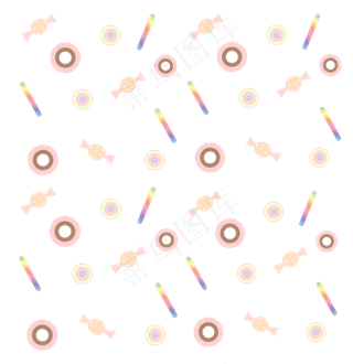 美食食物甜甜圈底纹,免抠元素