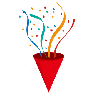 节日喇叭庆祝派对礼花爆炸,免抠元素