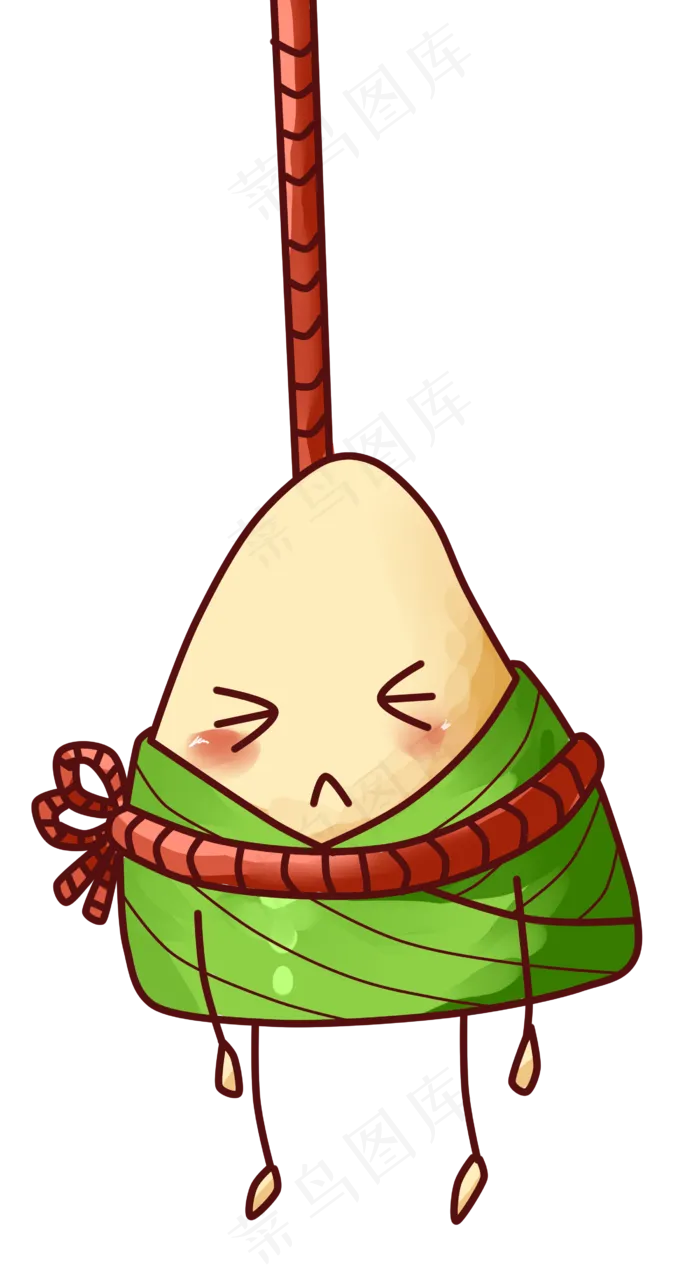 端午节卡通粽子贴图(2700X4960(DPI:300))psd模版下载