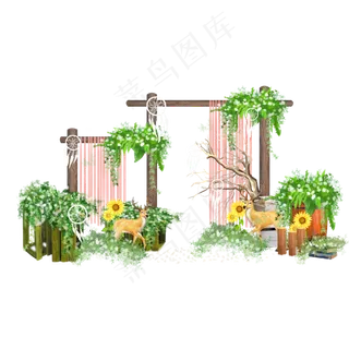 简约创意植物小清新园艺元素设计