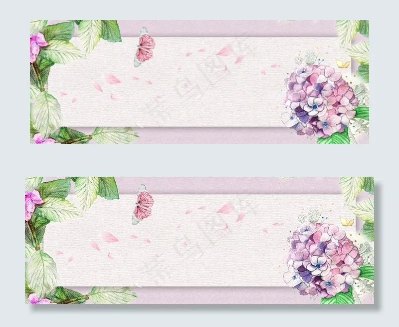 春夏手绘复古古风文艺花卉banner