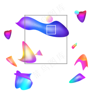 618电商流体渐变主题装饰素材