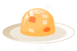 圆形果冻装饰插图