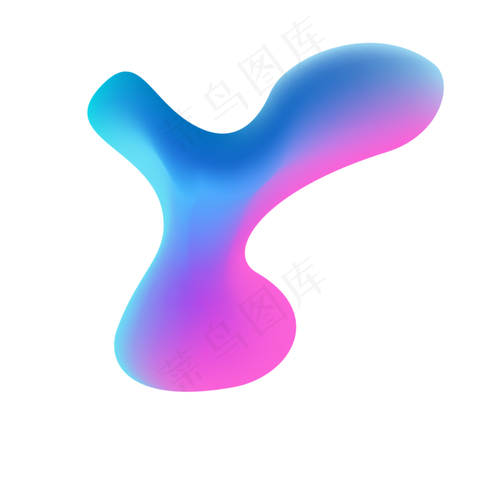 蓝紫流体渐变元素,免抠元素