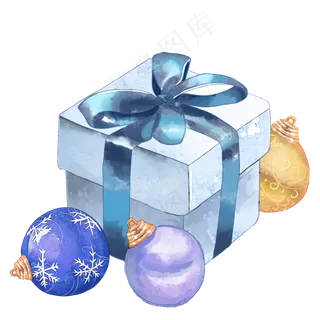 圣诞礼物水彩,免抠元素
