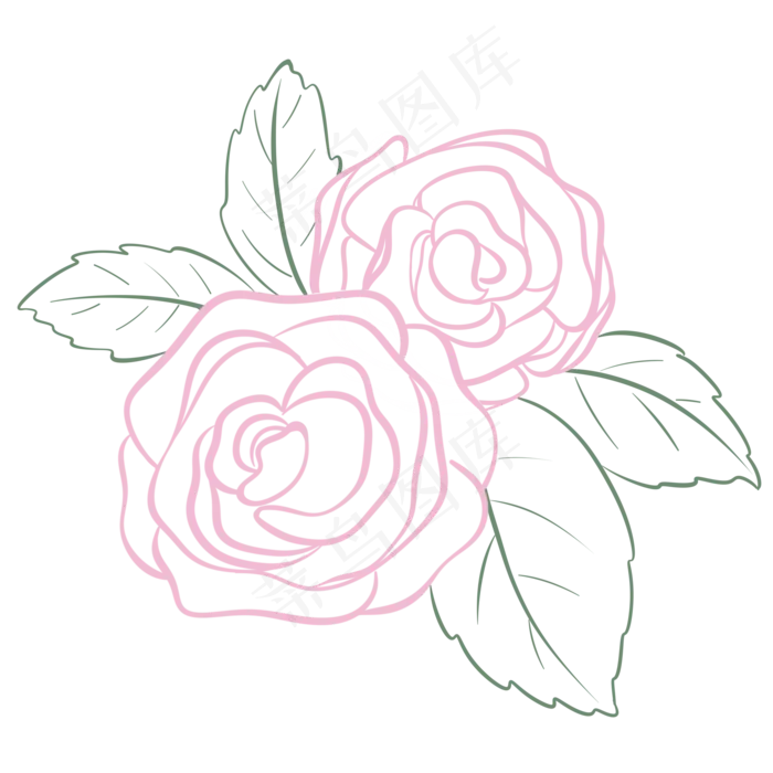 浪漫玫瑰花(2000X2000(DPI:72))psd模版下载