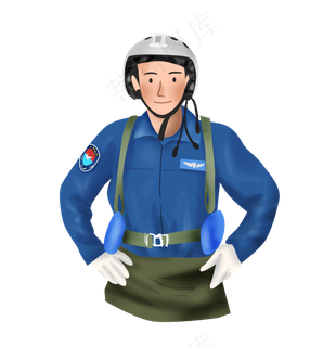 建军节手绘空军飞行员