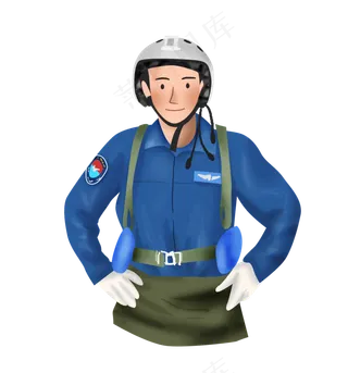 建军节手绘空军飞行员