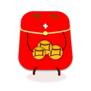 618电商卡通风格红包png下载