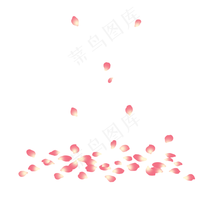 散落的玫瑰花瓣PNG(2000X2000(DPI:300))psd模版下载