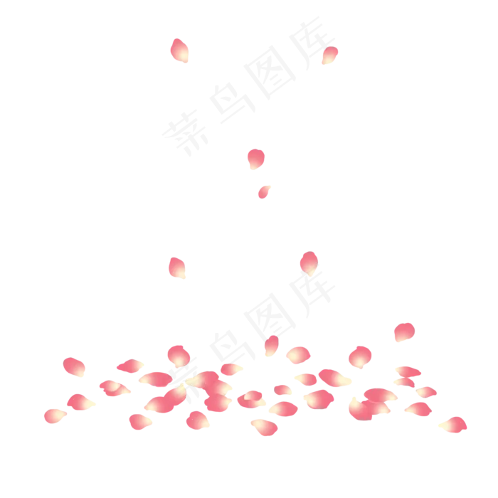 散落的玫瑰花瓣PNG(2000X2000(DPI:300))psd模版下载
