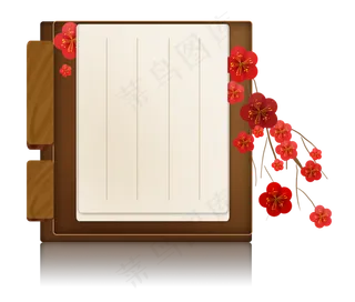 新年古典中国风木质文字框边框,免抠元素