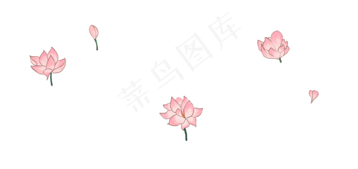 三朵荷花(1342X634(DPI:300))psd模版下载