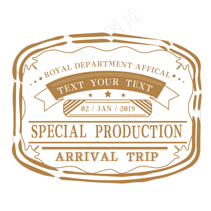 矢量仿真欧式印章