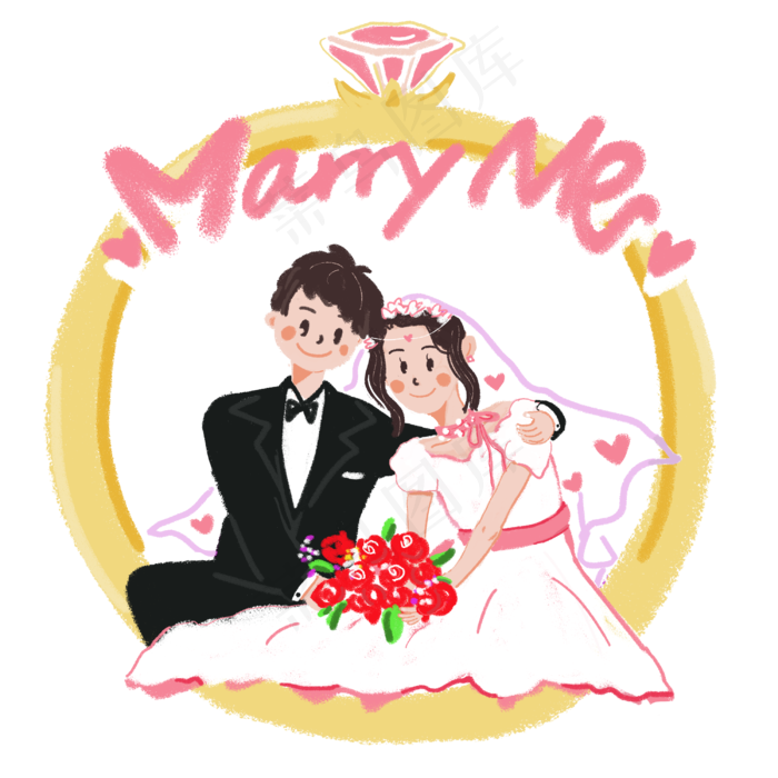 情人节求婚情侣婚礼戒指玫瑰花束
