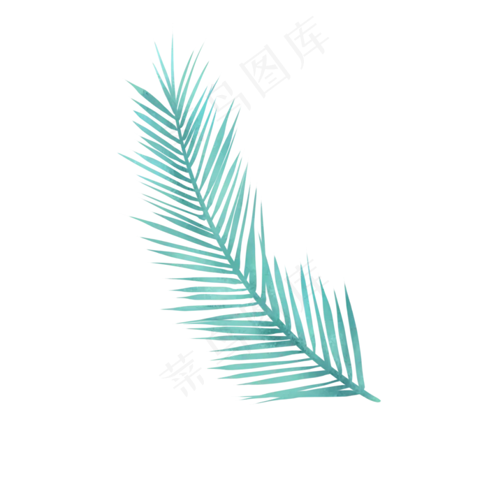 春天绿色水彩树叶(2000X2000(DPI:300))psd模版下载