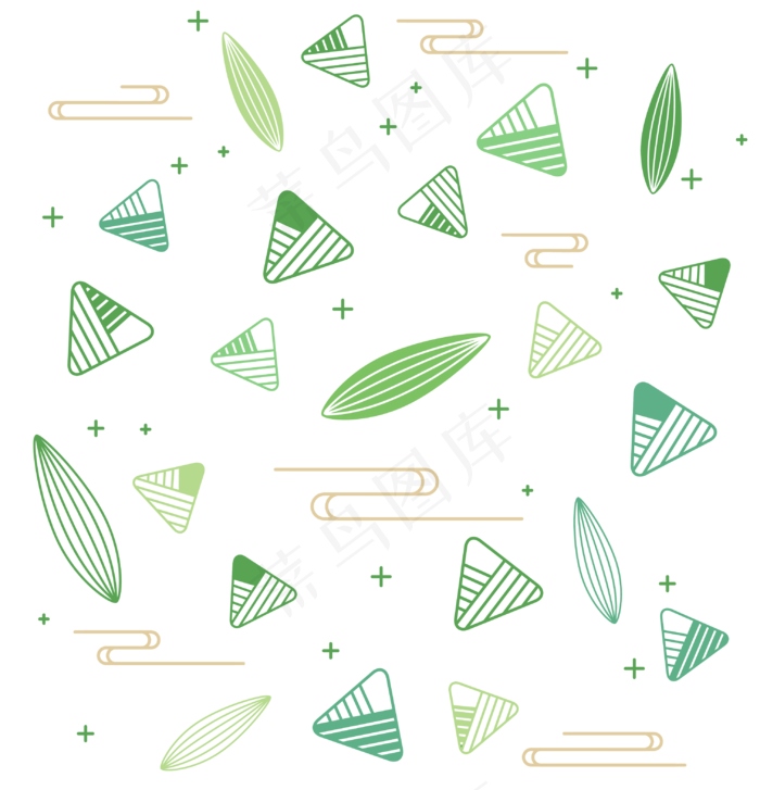 端午节粽子底纹(2000X2000(DPI:300))ai矢量模版下载