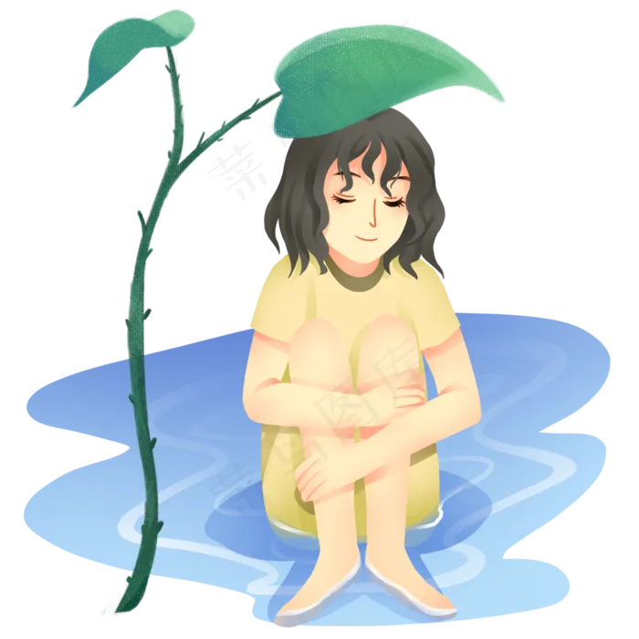 大暑嫩苗节气(2000X2000(DPI:300))psd模版下载