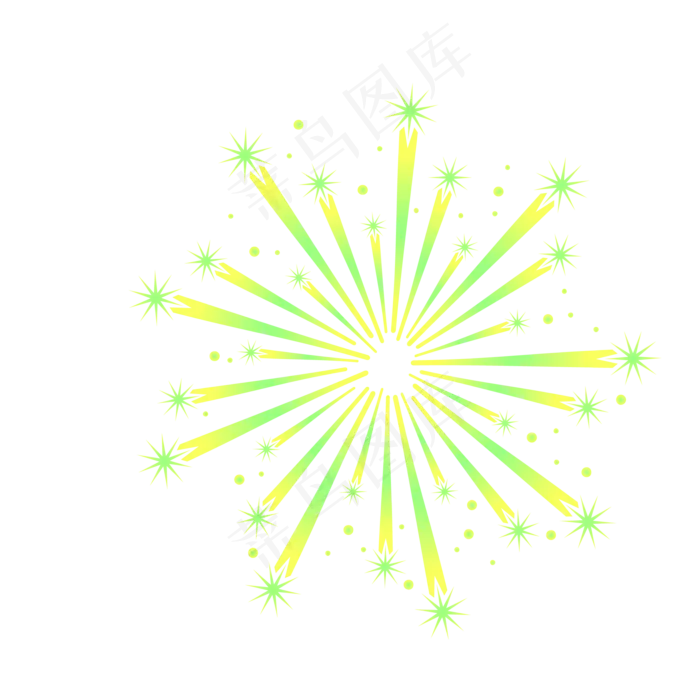 手绘烟花蓝黄色矢量图,免抠元素(2084*2084px 300 dpi )eps,ai矢量模版下载