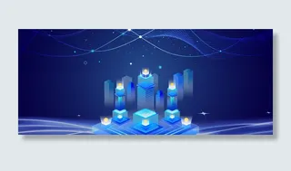 金融城市建筑banner下载