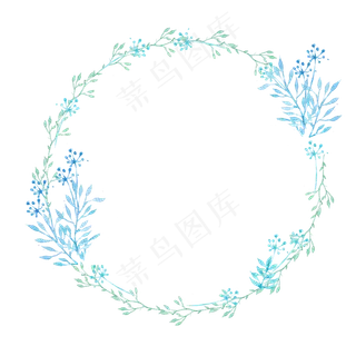 请柬水彩植物边框,免抠元素