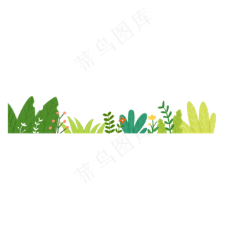 春天绿色植物花朵叶子,免抠元素