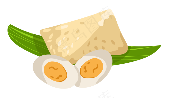鸡蛋糯米图案插图