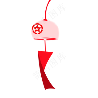 中国风风铃建党节矢量图