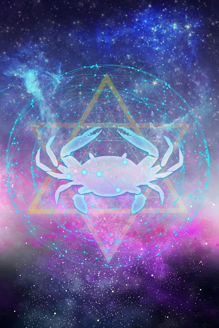 唯美星空十二星座之巨蟹座(3545*5315px 	      )psd模版下载