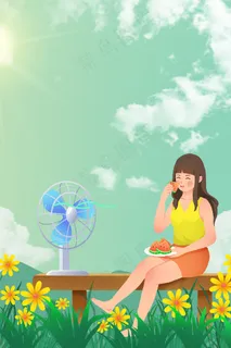 夏天夏日夏景吃西瓜纳凉 夏天夏日夏景吃西瓜纳凉