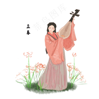 立春演奏的小女孩