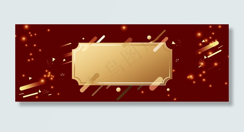 新年红色底纹金色边框电商淘宝背景