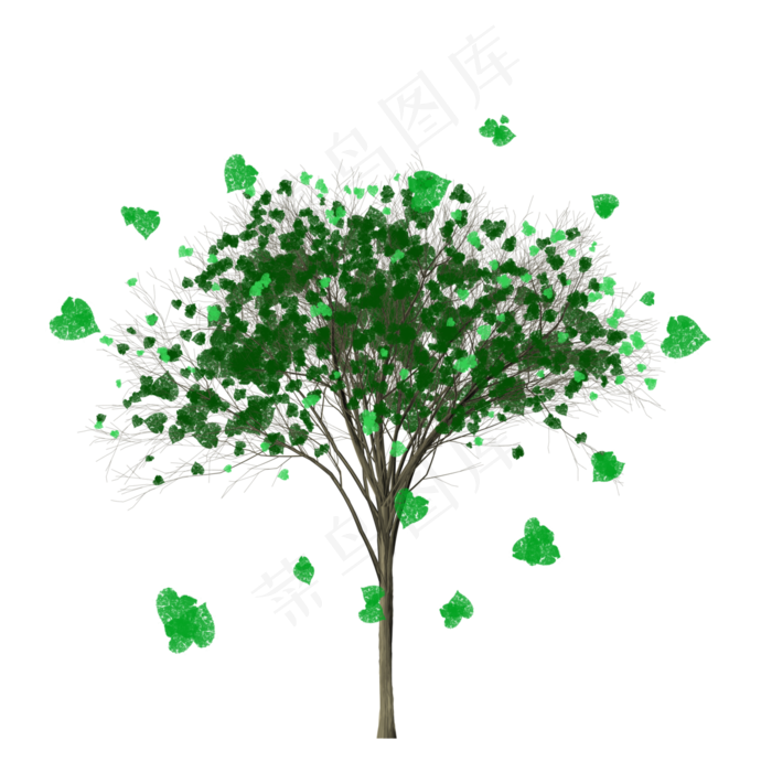 仿真大树榆树PNG图案