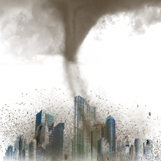 地震龙卷风灾难元素,免抠元素