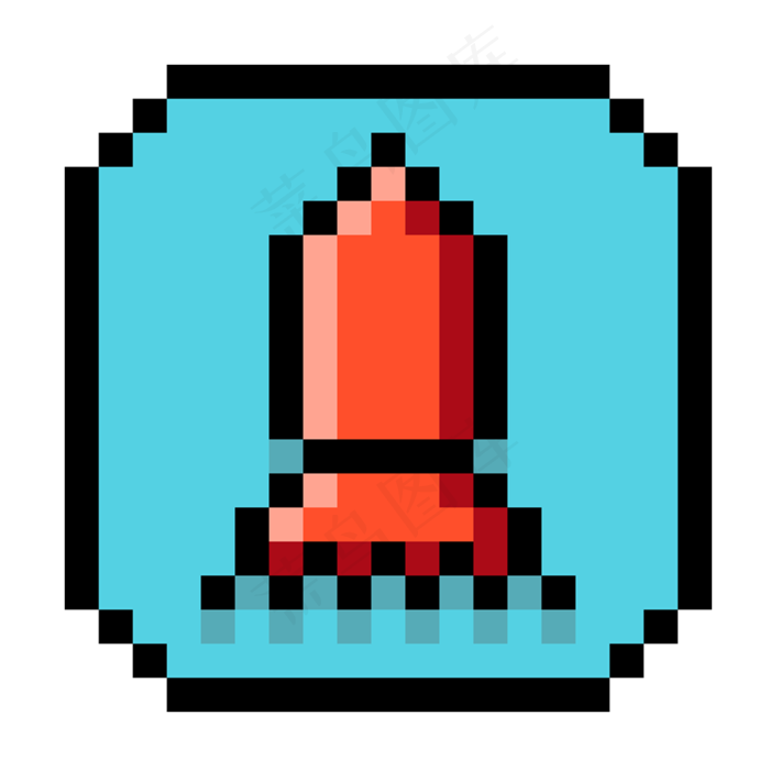 像素风格火箭图标