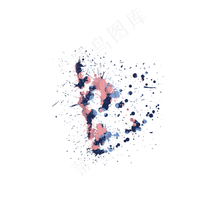 彩色油漆斑驳笔刷效果