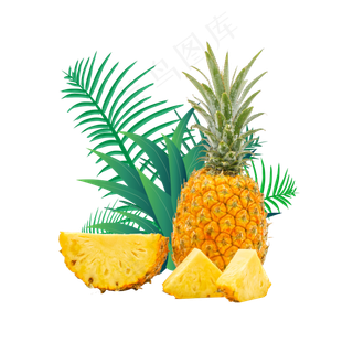 黄色冰镇菠萝