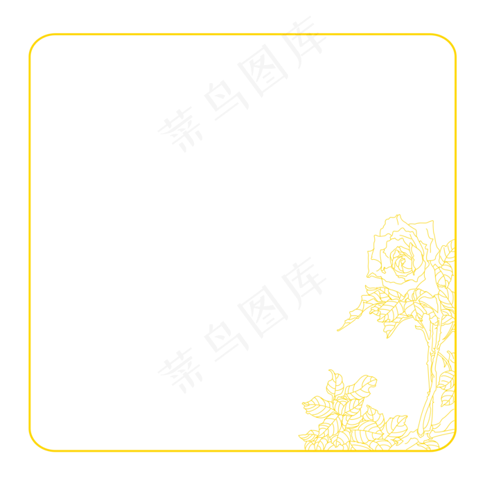 中国风海棠花边框矢量图(2000X2000(DPI:300))psd模版下载