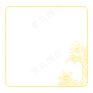 中国风海棠花边框矢量图