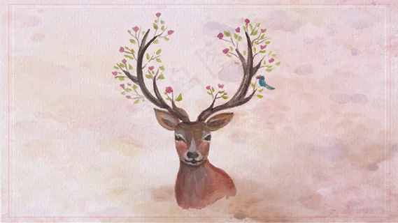 动物之手绘梅花鹿 动物之手绘梅花鹿