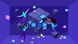 2.5D风格互联网金融商务办公场景