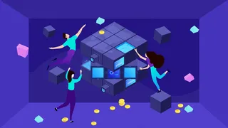 2.5D风格互联网金融商务办公场景