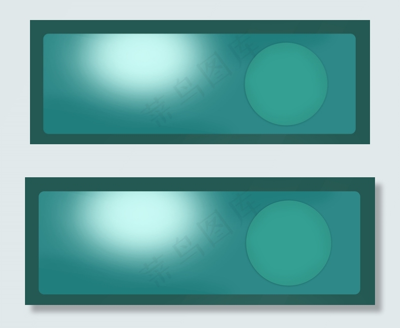 简约绿色大气边框banner背景