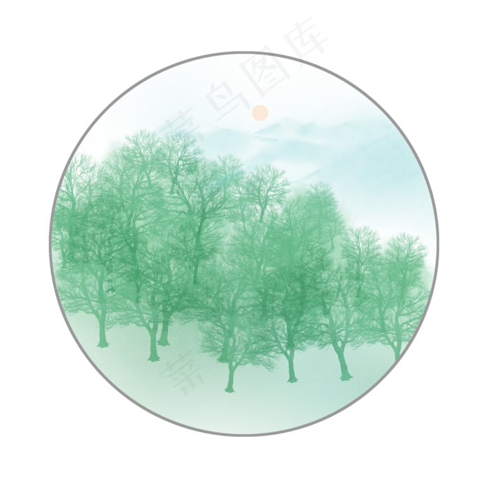 二十四节气春天绿色,免抠元素