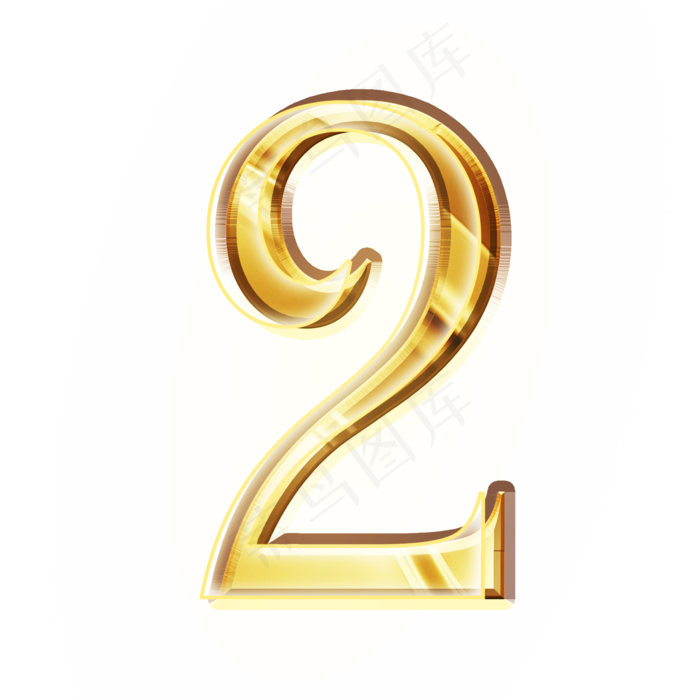 金色倒计时数字2(2000*2000px 	      )psd模版下载