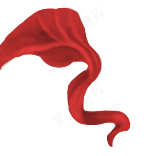 红色绸带图案,免抠元素