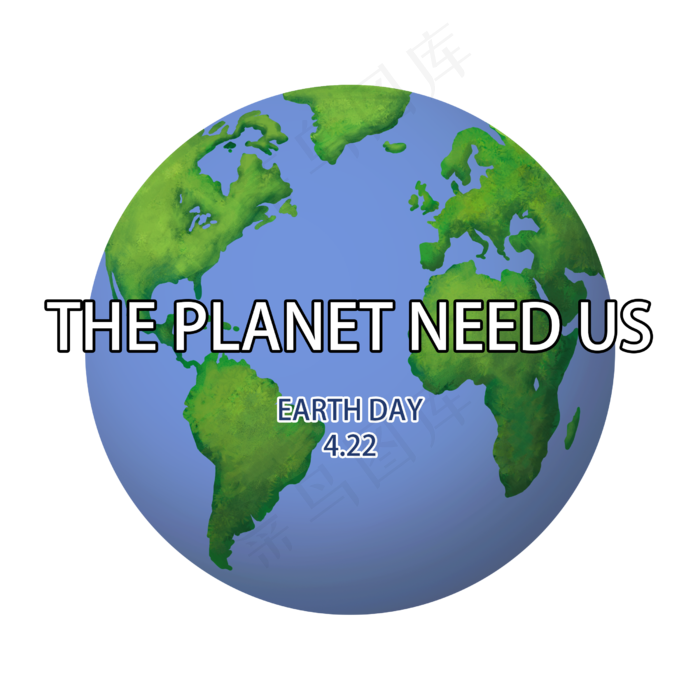 免扣卡通世界地球日(2500X2500(DPI:150))psd模版下载
