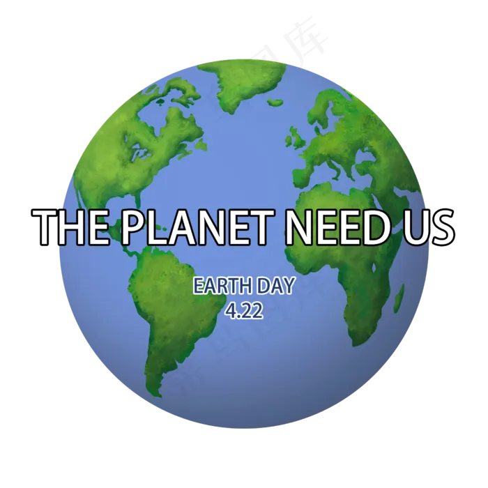 免扣卡通世界地球日(2500X2500(DPI:150))psd模版下载